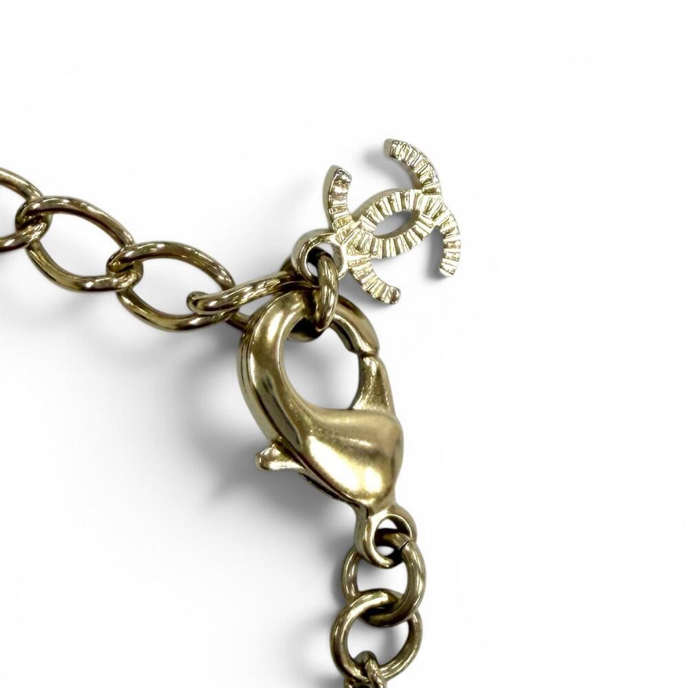 CHANEL Gold Logo Charm Bracelet - Picture 8 of 9